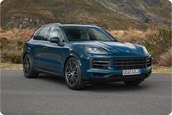 Blue Porsche SUV
